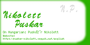 nikolett puskar business card